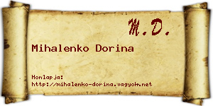 Mihalenko Dorina névjegykártya